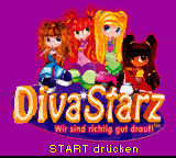 Diva Starz title screen for GameBoy Color